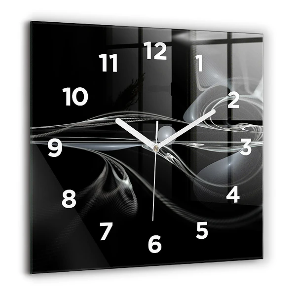 Szögletes üvegóra 60x60 Absztrakt füst
