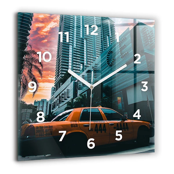 Szögletes üvegóra 60x60 Miami, Florida