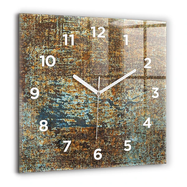 Négyzetes üvegóra 60x60 Régi fém textúrája