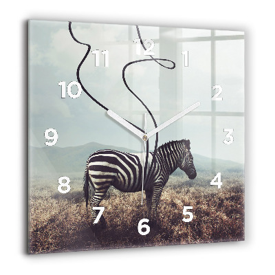 Szögletes fali üvegóra 60x60 Zebra - Absztrakció