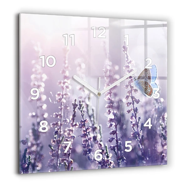 Szögletes üvegóra 60x60 Absztrakció