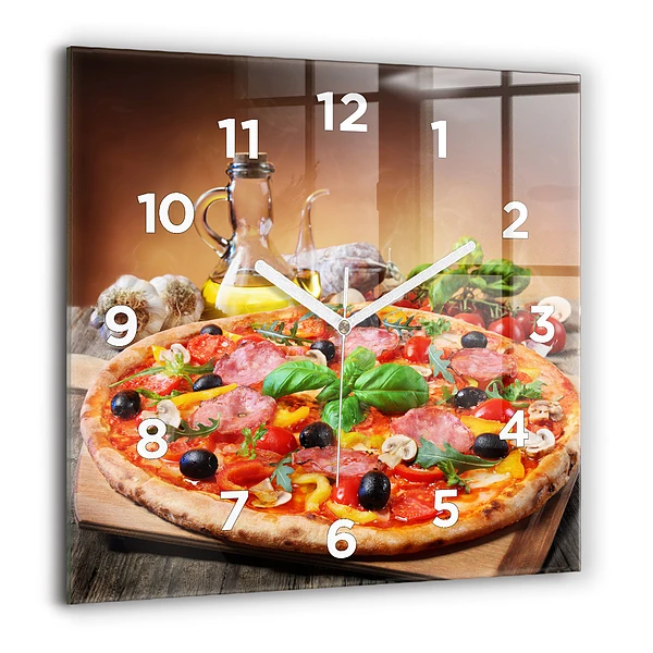 Szögletes üvegóra 60x60 Olaszország kulináris szíve