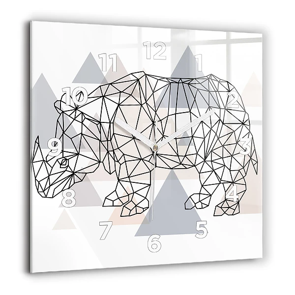 Négyzetes üvegóra 60x60 Geometrikus minta