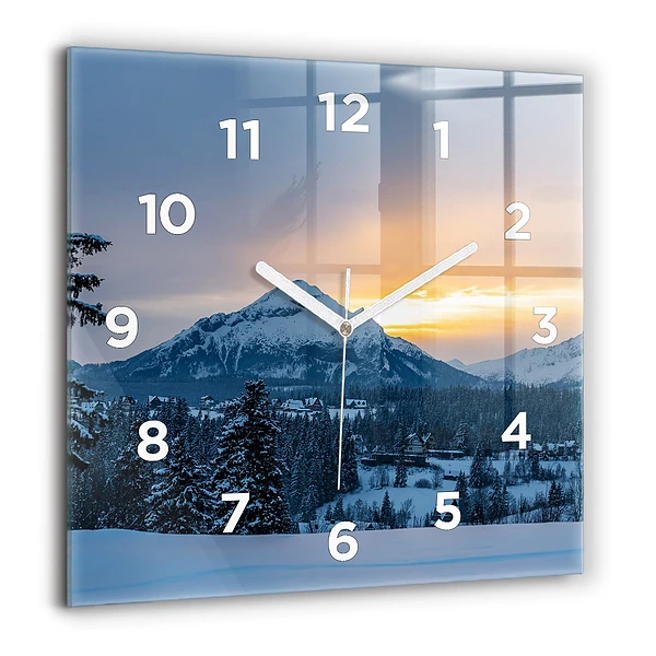 Szögletes fali üvegóra 60x60 Hegyi táj