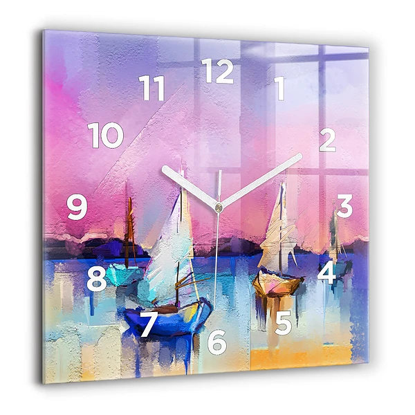 Szögletes fali üvegóra 60x60 Tengeri táj
