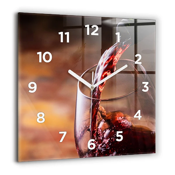 Szögletes fali üvegóra 60x60 Pohár vörösbor