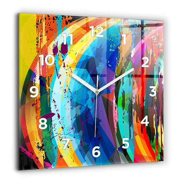 Négyzet alakú üvegóra 60x60 Absztrakt háttér