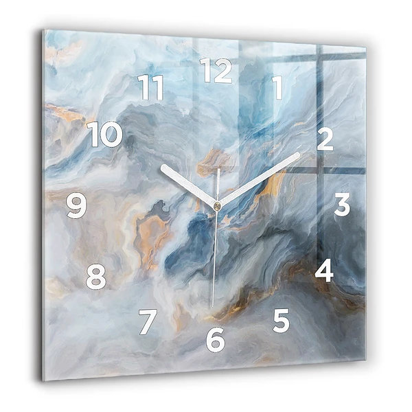Szögletes üvegóra 60x60 Márvány minta