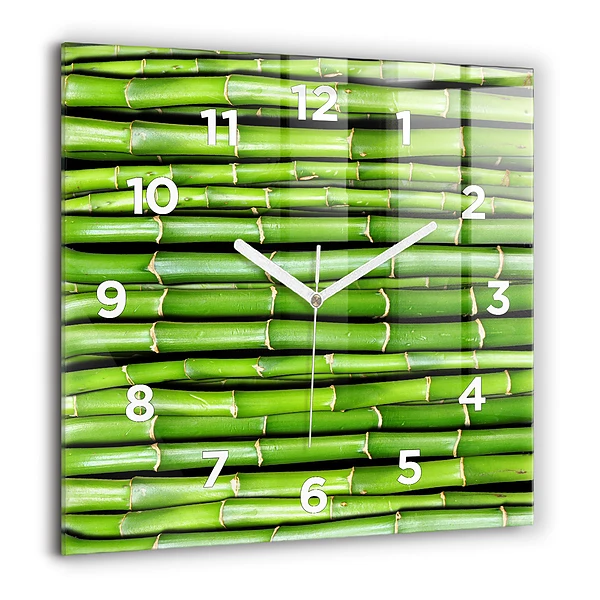 Szögletes üvegóra 60x60 Ázsiai bambusz