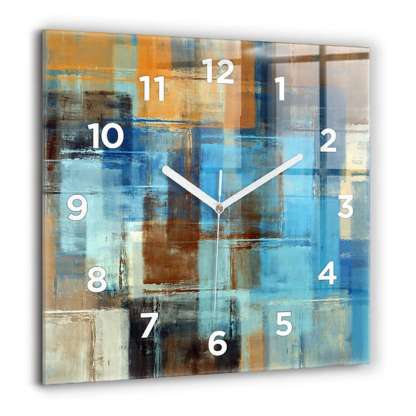 Szögletes üvegóra 60x60 Színes háttér - absztrakt