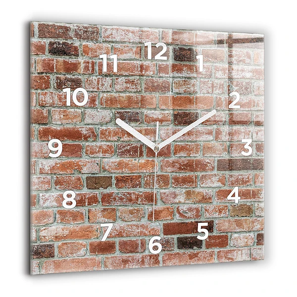 Négyzetes üvegóra 60x60 Téglafal
