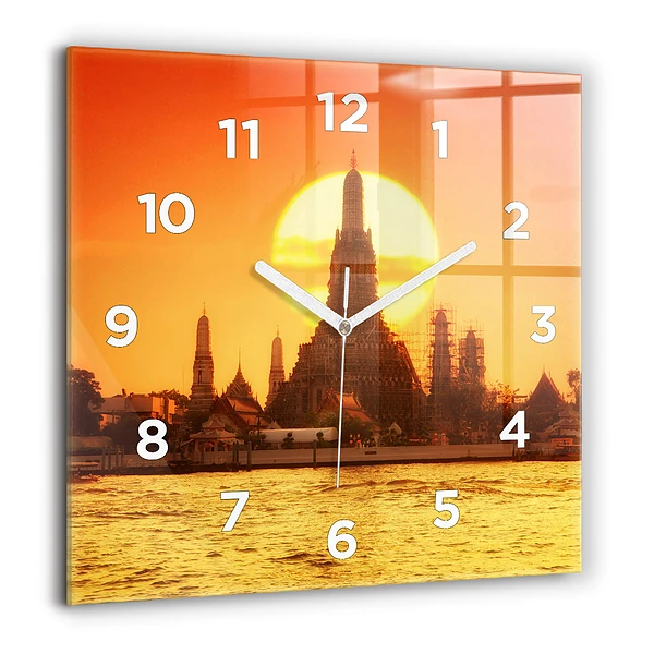 Szögletes fali üvegóra 60x60 Wat arun Bangkok Tajlandia