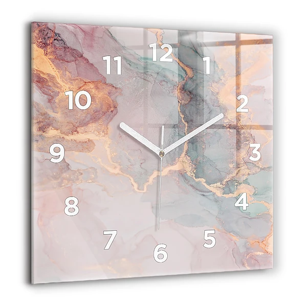 Szögletes fali üvegóra 60x60 Márvány textúra