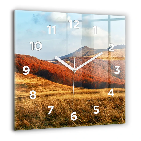 Négyzet alakú üvegóra 60x60 Hegyi táj