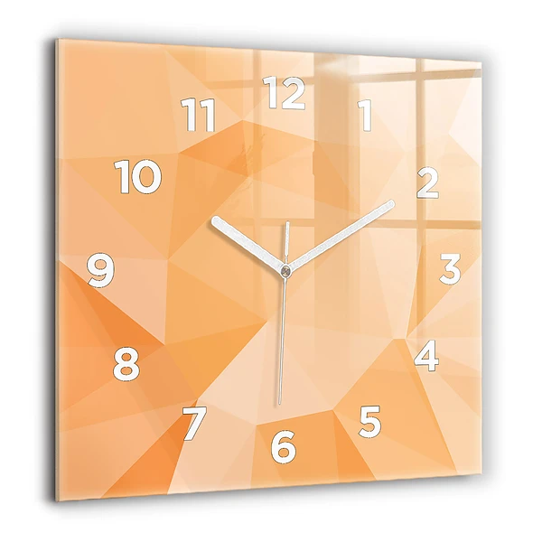 Szögletes üvegóra 60x60 Absztrakt háromszögek
