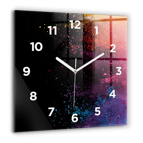 Szögletes fali üvegóra 60x60 Színrobbanás