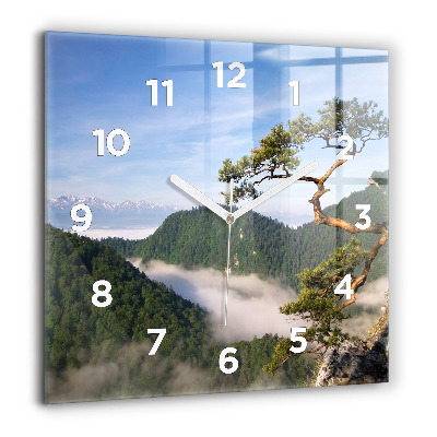 Szögletes üvegóra 60x60 Sokolica csúcs a Pieniny hegységben