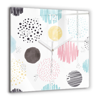 Négyzetes üvegóra 60x60 Geometrikus minta