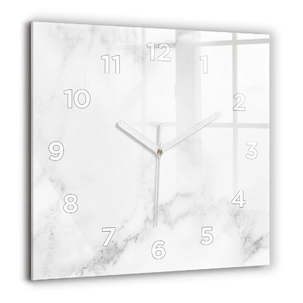 Szögletes fali üvegóra 60x60 Elegáns márvány