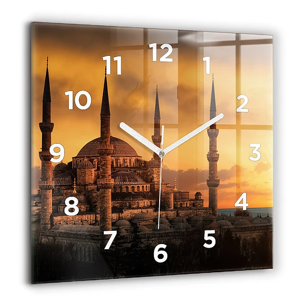 Szögletes üvegóra 60x60 Isztambuli mecset