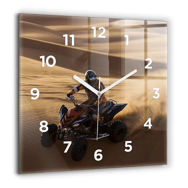 Szögletes üvegóra 60x60 Quad a sivatagban
