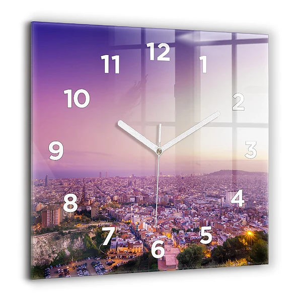 Négyzetes üvegóra 60x60 Barcelona Bunker El Carmel