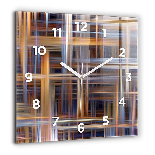 Szögletes fali üvegóra 60x60 Geometriai absztrakció