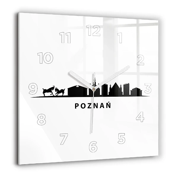 Szögletes fali üvegóra 60x60 Poznani égbolt grafikája
