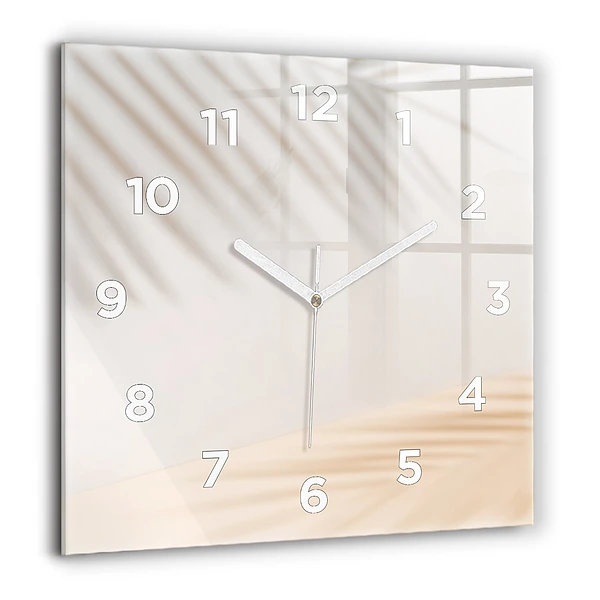 Szögletes fali üvegóra 60x60 Krém absztrakció