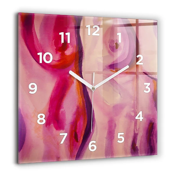 Szögletes üvegóra 60x60 Festmény Nők