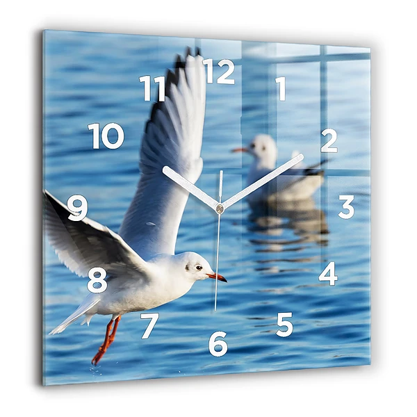 Szögletes üvegóra 60x60 Sirályok Gdyniában