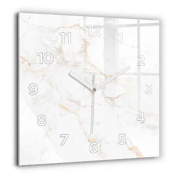 Szögletes fali üvegóra 60x60 Elegáns márvány