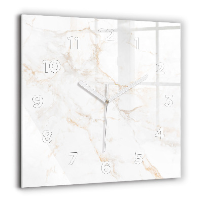 Szögletes fali üvegóra 60x60 Elegáns márvány