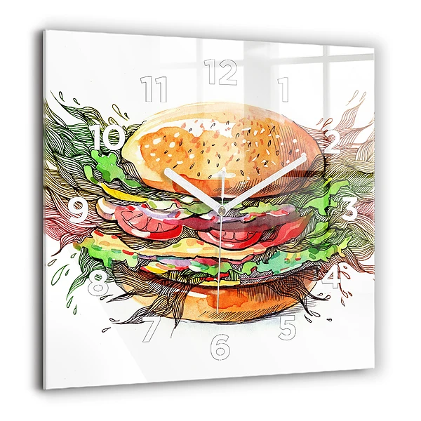 Négyzet alakú üvegóra 60x60 XXL sajtburger