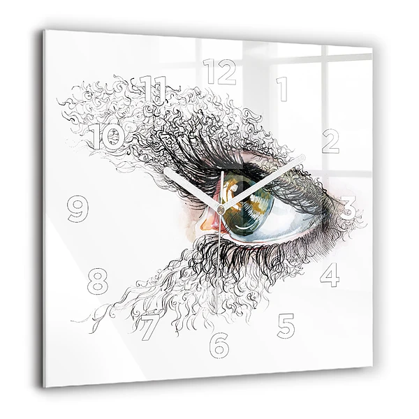 Négyzet alakú üvegóra 60x60 Rajz emberi szemről
