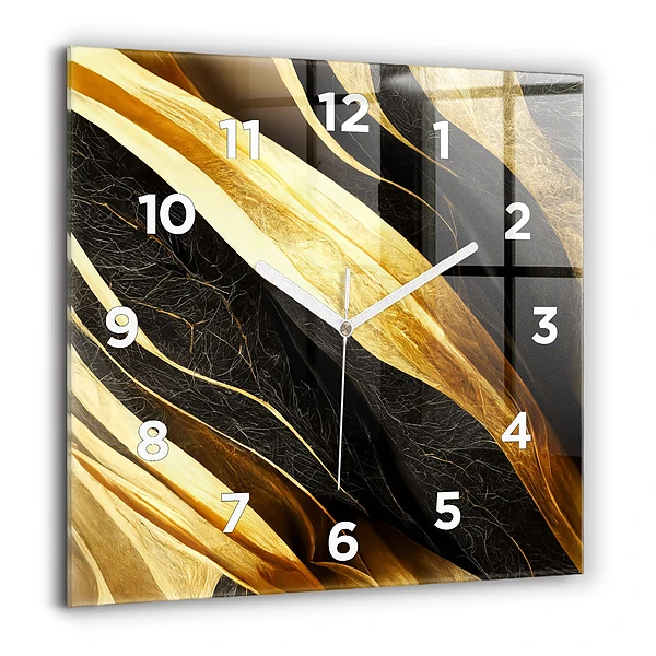 Szögletes üvegóra 60x60 Elegáns absztrakció