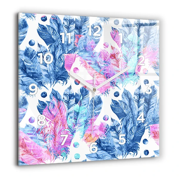 Négyzet alakú üvegóra 60x60 Színes tollak
