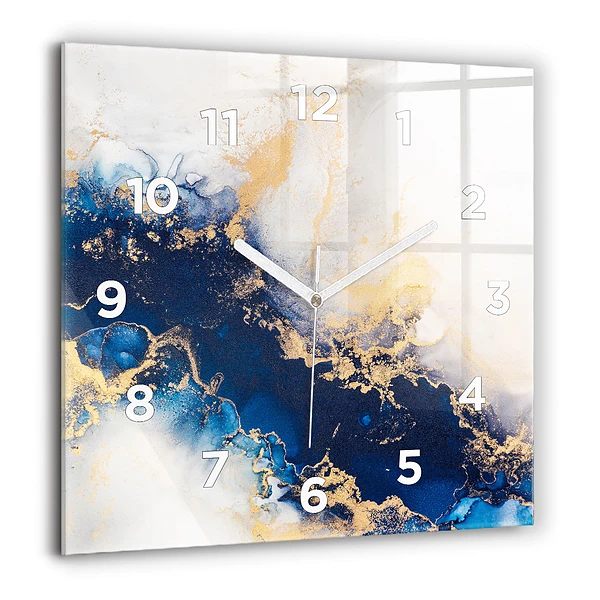 Szögletes üvegóra 60x60 Márványminta