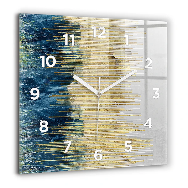 Szögletes fali üvegóra 60x60 Dekoratív minta és arany