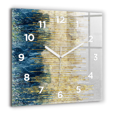 Szögletes fali üvegóra 60x60 Dekoratív minta és arany