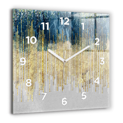 Szögletes üvegóra 60x60 Dekoratív minta és arany