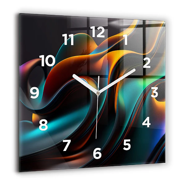 Szögletes üvegóra 60x60 Futurisztikus hullám