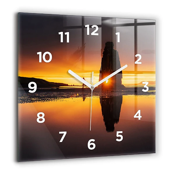 Szögletes fali üvegóra 60x60 Futó és naplemente