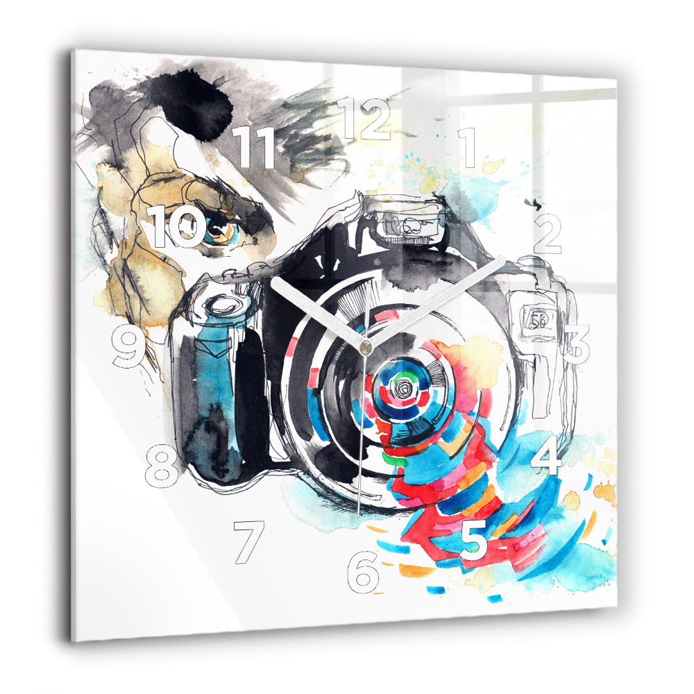 Négyzetes üvegóra 60x60 Női fotós