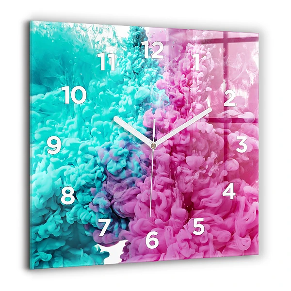 Négyzetes üvegóra 60x60 Modern művészet - foltok