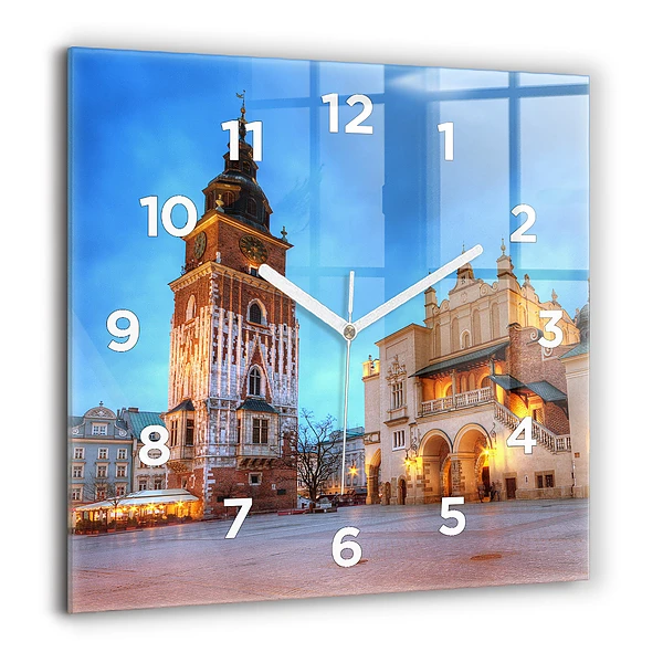 Négyzetes üvegóra 60x60 Krakkó fő piactere