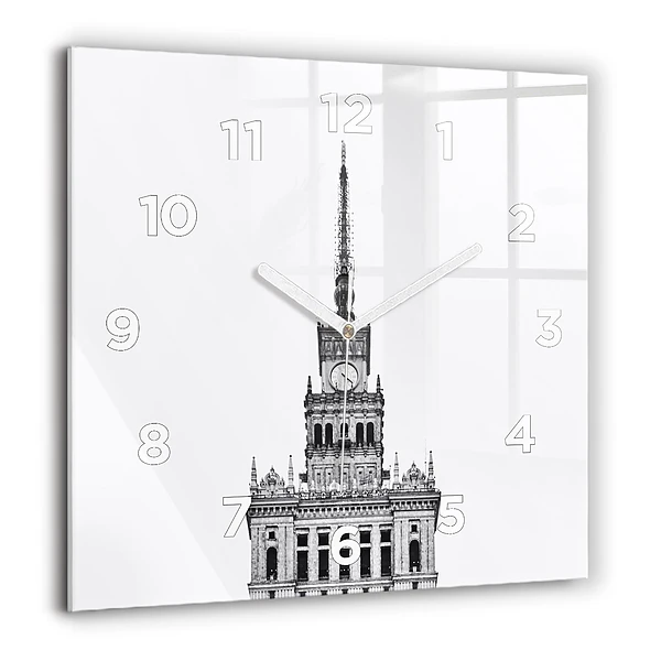 Szögletes fali üvegóra 60x60 A Kultúra és Tudomány Palotája