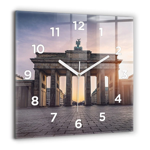 Szögletes üvegóra 60x60 Brandenburgi kapu