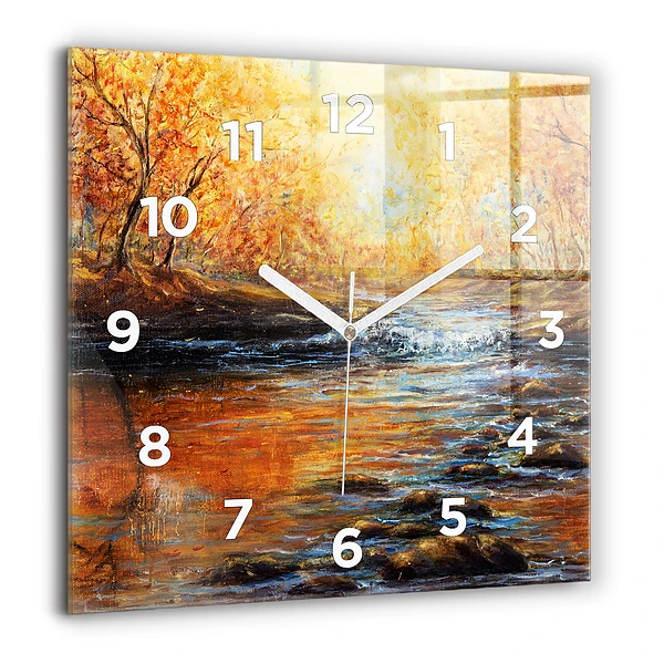 Szögletes fali üvegóra 60x60 Képzőművészet
