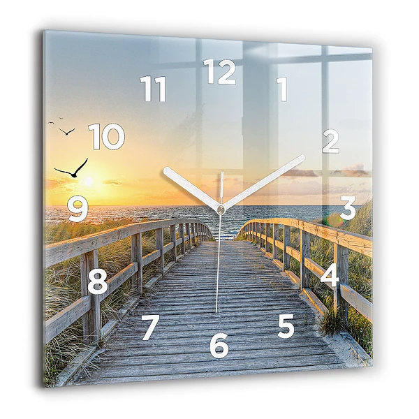 Szögletes fali üvegóra 60x60 Tengerparti nyaralás